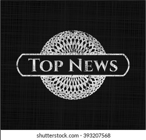 Top News chalkboard emblem
