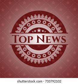 Top News retro style red emblem