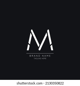 Top notch initial letter M logo icon