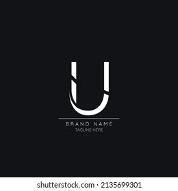 Top notch initial letter U logo icon