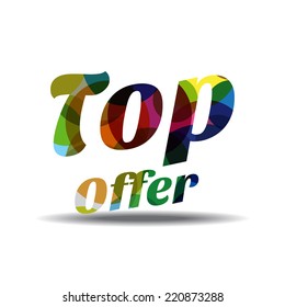 Top Offer Colorful Vector Icon Design