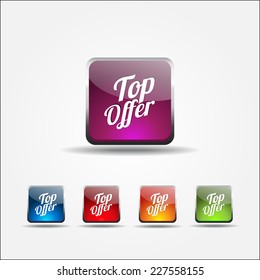 Top Offer Colorful Vector Icon Design