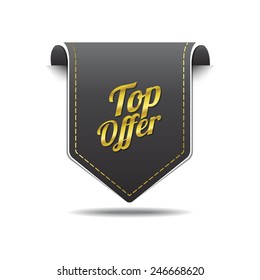 Top Offer golden Vector Icon Design
