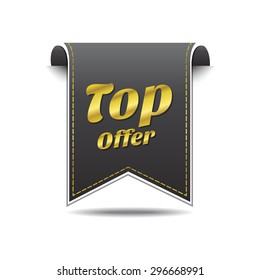 Top Offer golden Vector Icon Design