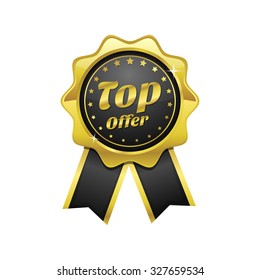 Top Offer golden Vector Icon Design