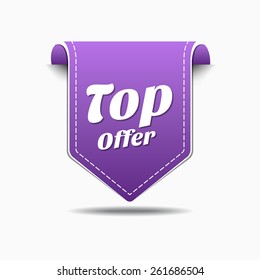 Top Offer Purple Vector Icon Design