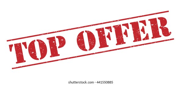 top offer vector stamp on white background