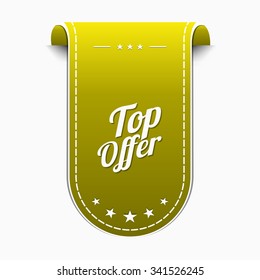 Top Offer Yellow Vector Icon Design