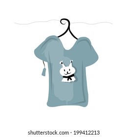 Top on hangers with funny squirrel design