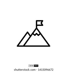 Top On Mountain Icon, Design Inspiration Vector Template For Web Design Or Mobile App