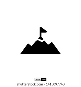 top on mountain icon, design inspiration vector template for web design or mobile app
