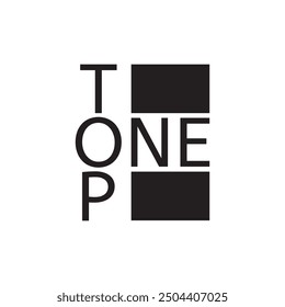 TOP ONE letter logo design vector