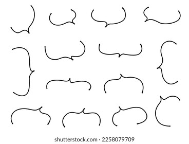 Top is open Handwritten speech balloon set