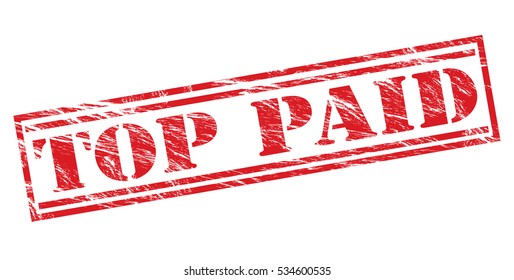 top paid vector red stamp on white background