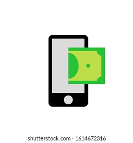 Top up payment icon on white, outline. Isolated vector sign symbol.