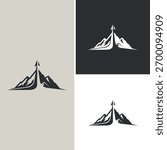 Top Peak Summit  arrow Mount logo design