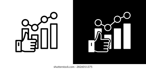 Top Performance Icon blackwhite Vector Illustration