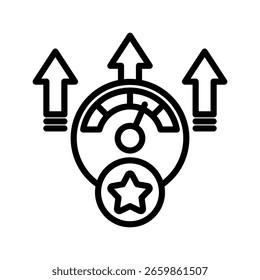 ícone de Desempenho superior - ilustração de vetor de linha