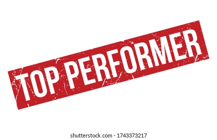 Top Performer Rubber Grunge Stamp Segel Stock Vector