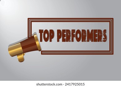 Top Performers. Badge, icon stamp logo Vector illustration