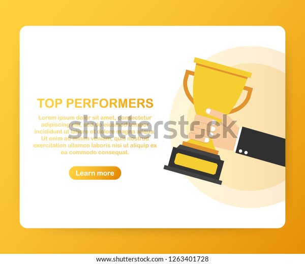 Top Performers. Website template designs.\
Vector illustration concepts for website and mobile website design\
and development. Vector stock\
illustration.