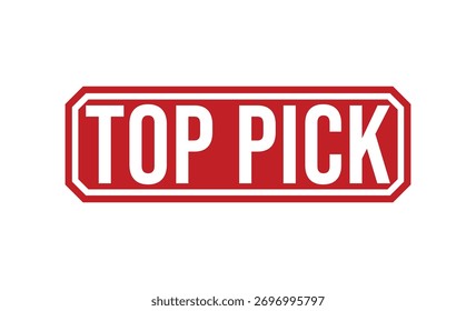 TOP PICK Red rubber stamp on white background. TOP PICK stamp sign. TOP PICK stamp.