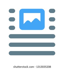 Top picture document attachment page-layout setting interface