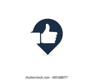 Top Pin Logo Design Element