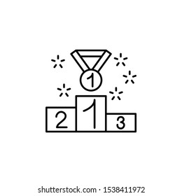 Top places, medal icon. Simple line, outline vector of winning for ui and ux, we