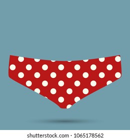 Top polka dot summer mode, swimsuit of pink color with print of dots, summer mode and fashion for women