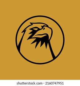 Top predator animal, Eagle in triangle logo icon 