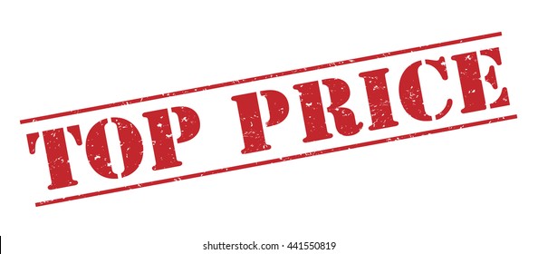 top price vector stamp on white background