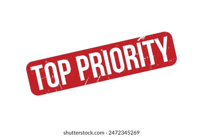 Top Priority Stamp. Red Top Priority Rubber grunge Stamp