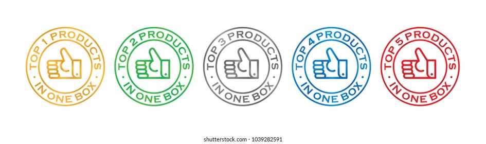 Top Product in the box badge stamp