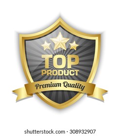 Top product shield placed on white background