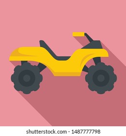 Top quad bike icon. Flat illustration of top quad bike vector icon for web design