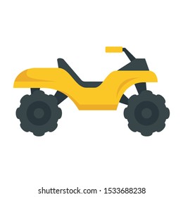 Top quad bike icon. Flat illustration of top quad bike vector icon for web design