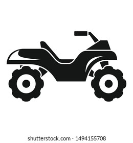 Top quad bike icon. Simple illustration of top quad bike vector icon for web design isolated on white background