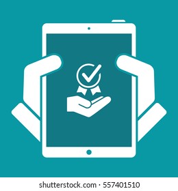 Top quality certification - Vector web icon