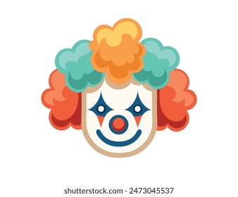 Top quality emoticon. Circus clown emoji. Emoticon with red nose, funny face. emoticon. Popular element. WhatsApp. iOS. Emoji from Telegram app. Facebook. Twitter. Instagram