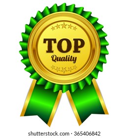 Top Quality Green Seal, Label Vector Icon