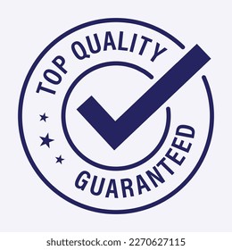 top quality guaranteed vector icon, blue in color