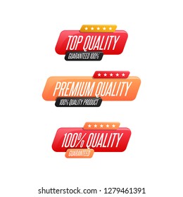 Top Quality, Premium Quality & 100% Quality Labels