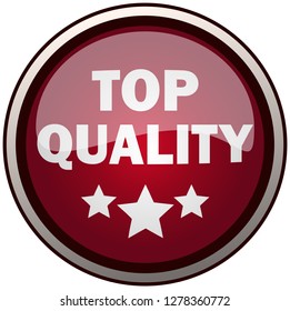 Top Quality Round Glossy Star Icon.