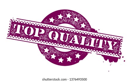 Top Quality Rubber Stamp. Vector Illustration.