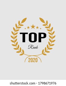 top rank badge vector design