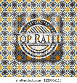 Top Rated arabic emblem background. Arabesque decoration.