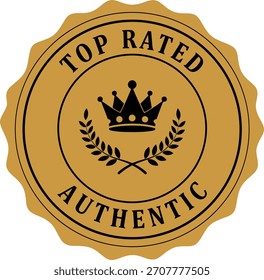 Melhor avaliado produto autêntico selo de prêmio de distintivo de ouro qualidade