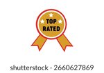 Top rated badge design vector for use.