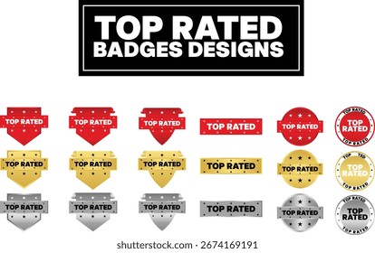 Top Rated Badges Vector Designs